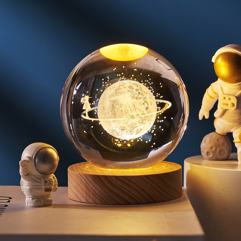 LED Night Light Milky Way Galaxy Solar System Crystal Ball